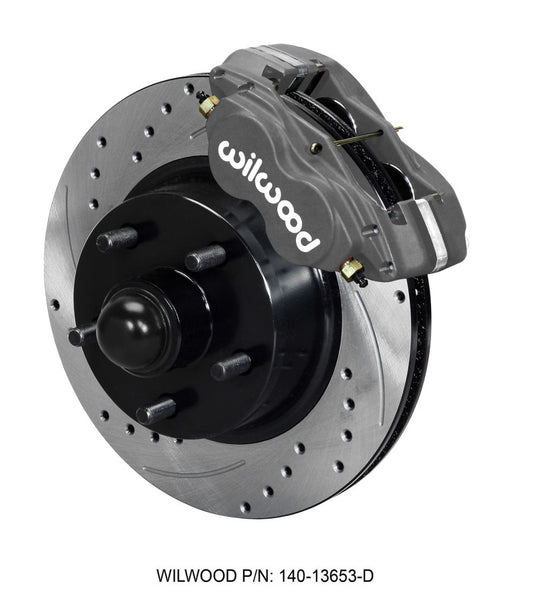 Wilwood 140-13653-D Forged Dynalite-M Front Kit 11.30in 1 PC Rotor&Hub-Drill 60-68 Ford / Mercury Full Size