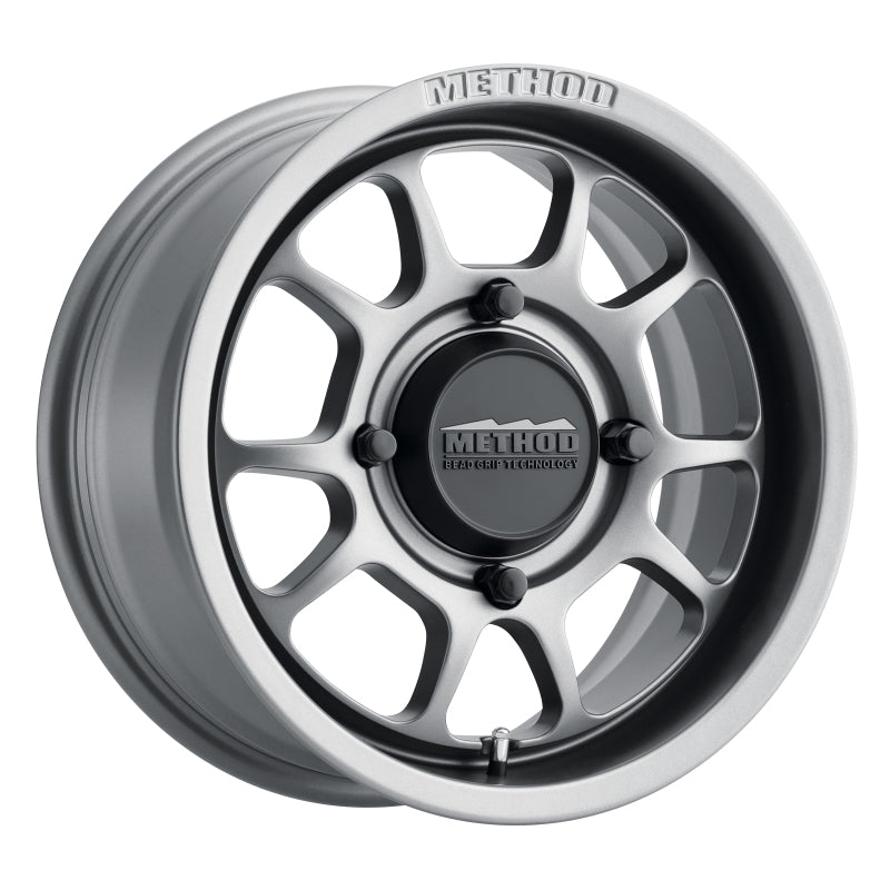 Method Wheels MR40951046455 Method MR409 Bead Grip 15x10 / 5+5/0mm Offset / 4x156 / 132mm CB Steel Grey Wheel