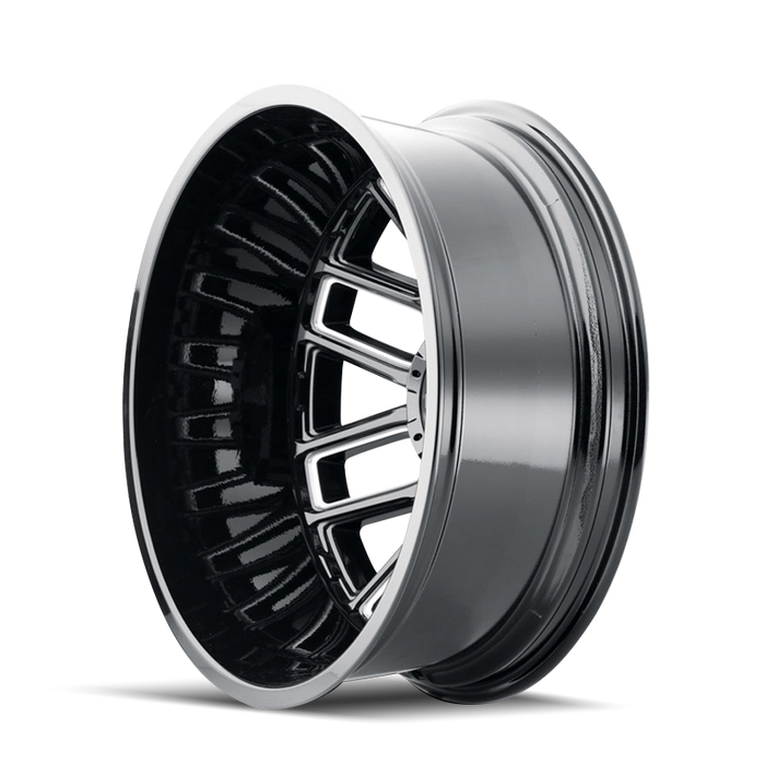 Mayhem 8107D-2877BMR192 8107D Cogent Dually 20x8.25 / 8x200 BP / -192mm Offset / 142mm Hub Blk w/ Milled Spokes Wheel
