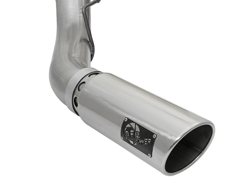 aFe 49-43090-P LARGE BORE HD 5in 409-SS DPF-Back Exhaust w/Polished Tip 2017 Ford Diesel Trucks V8 6.7L (td)