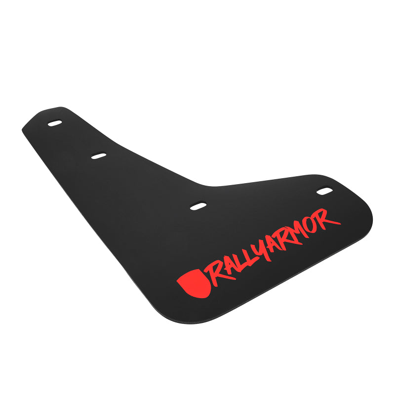 Rally Armor MF27-UR-BLK/RD-X 12-19 Ford Focus ST / 16-19 RS Black UR Mud Flap w/Red Altered Font Logo