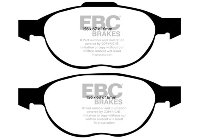 EBC DP41524R 12+ Ford C-Max 2.0 Hybrid Yellowstuff Front Brake Pads
