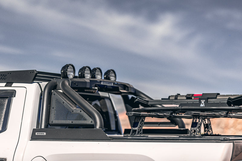 Go Rhino 5935015T 15-22 Ford F-150 / 07-21 Toy. Tundra XRS Cross Bars Kit - Tex Blk (Attch Tonneau Cvr T-Trk)