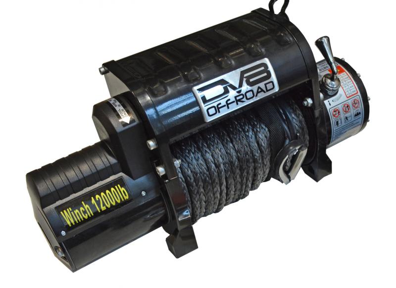 DV8 Offroad WB12SR 12000 LB Winch w/ Synthetic Line & Wireless Remote - Black