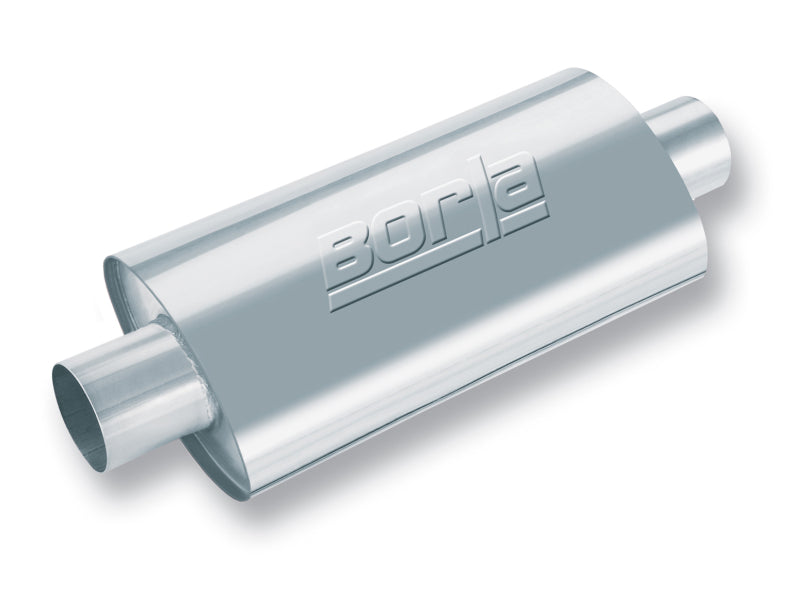 Borla 40942 XR-1 Racing Sportsman 2 1/2 inch Outlet / 2 1/2 inch Inlet 16in Case Oval Muffler