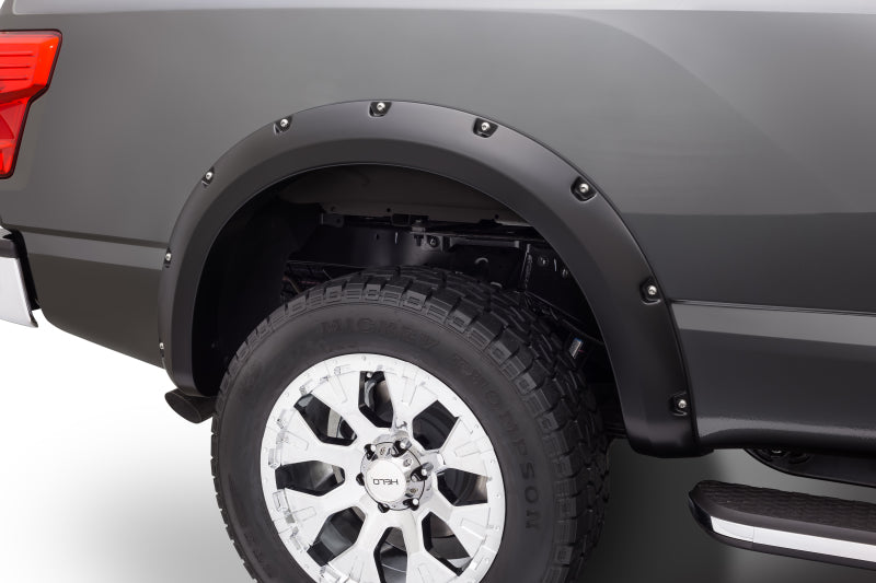 Bushwacker 70909-02 16-18 Nissan Titan XD Pocket Style Flares 4pc 78.0in Bed - Black
