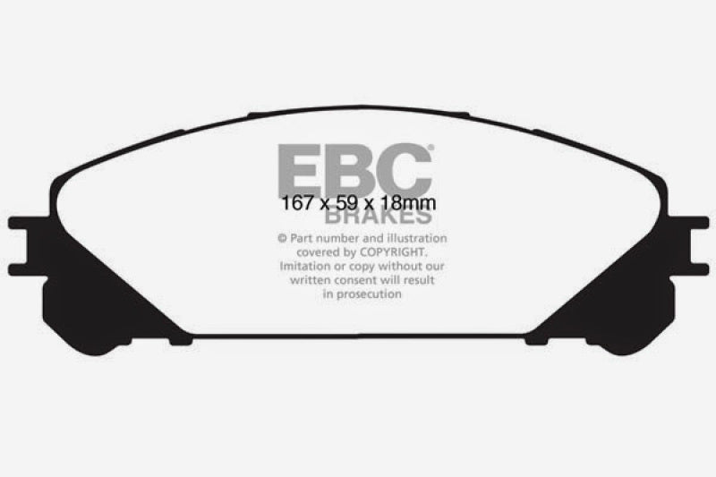 EBC DP41837R 15+ Lexus NX200t 2.0 Turbo Yellowstuff Front Brake Pads