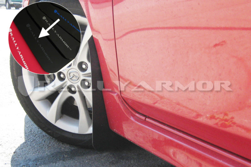 Rally Armor MF17-UR-BLK/GRY 10-13 Mazda3/Speed3 (Hatch/Sedan) Black UR Mud Flap w/Grey Logo