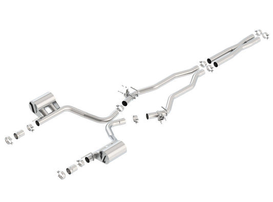 Borla 140672 15-16 Dodge Charger SRT 392 6.4L No Tip Single Split Rear Exit ATAK w/ Valves Exhaust