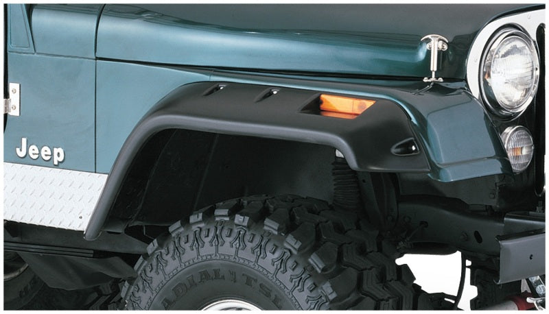 Bushwacker 10910-07 59-83 Jeep CJ5 Cutout Style Flares 4pc - Black
