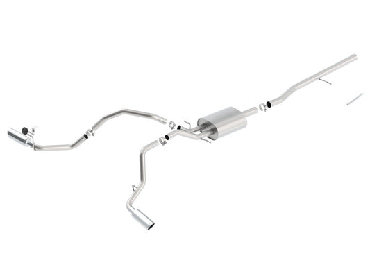 Borla 140546 14 Silv/Sierra C/B Exh ATAK 1500 5.3L V8 AT/MT 2&4WD Ext Cab Split Side Exit