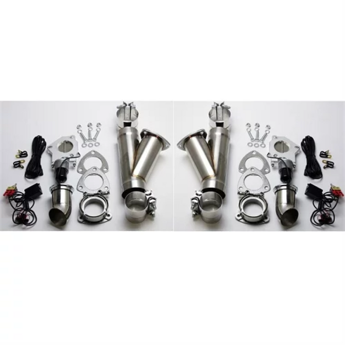 Granatelli Motor Sports 302530K Granatelli 3.0in Stainless Steel Electronic Dual Exhaust Cutout w/Slip Fit & Band Clamp