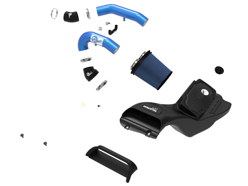 aFe 50-30072RL 21-22 Ford F-150 Raptor V6-3.5L(tt) Momentum XP Cold Air Intake System - Blue w/ Pro 5R Filter