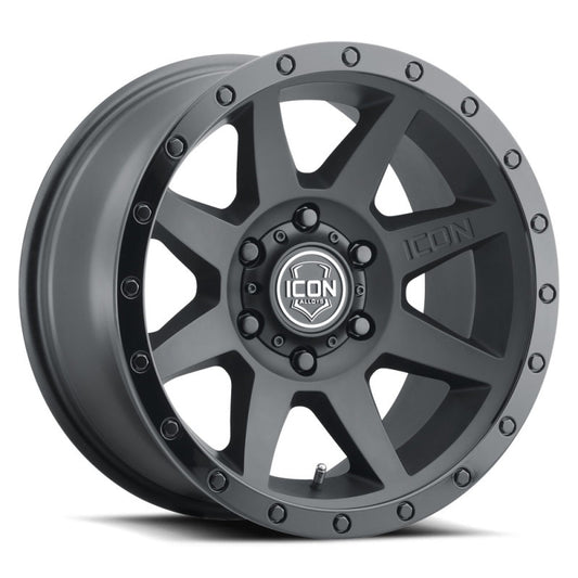 ICON 1818905560DB Rebound 18x9 5x150 25mm Offset 6in BS 110.1mm Bore Double Black Wheel