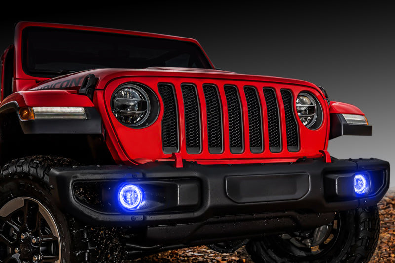 ORACLE Lighting 1215-333 Oracle Jeep Wrangler JL/Gladiator JT LED Surface Mount Fog Light Halo Kit - ColorSHIFT