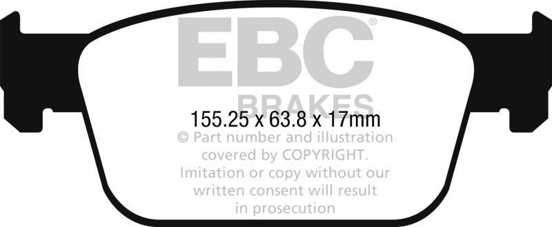 EBC DP32273C 2017+ Audi A4 2.0L Turbo (B9) Redstuff Front Brake Pads