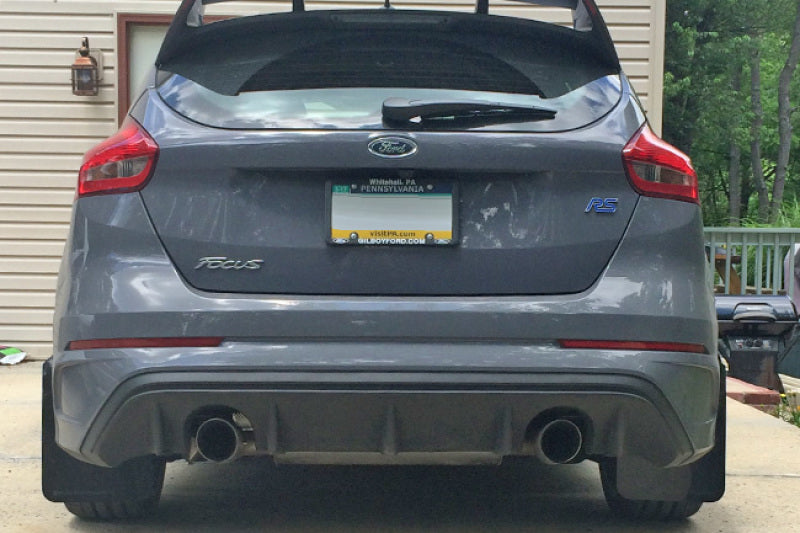 Rally Armor MF27-UR-BLK/GRY 12-19 Ford Focus ST / 16-19 RS Black Mud Flap w/Grey Logo