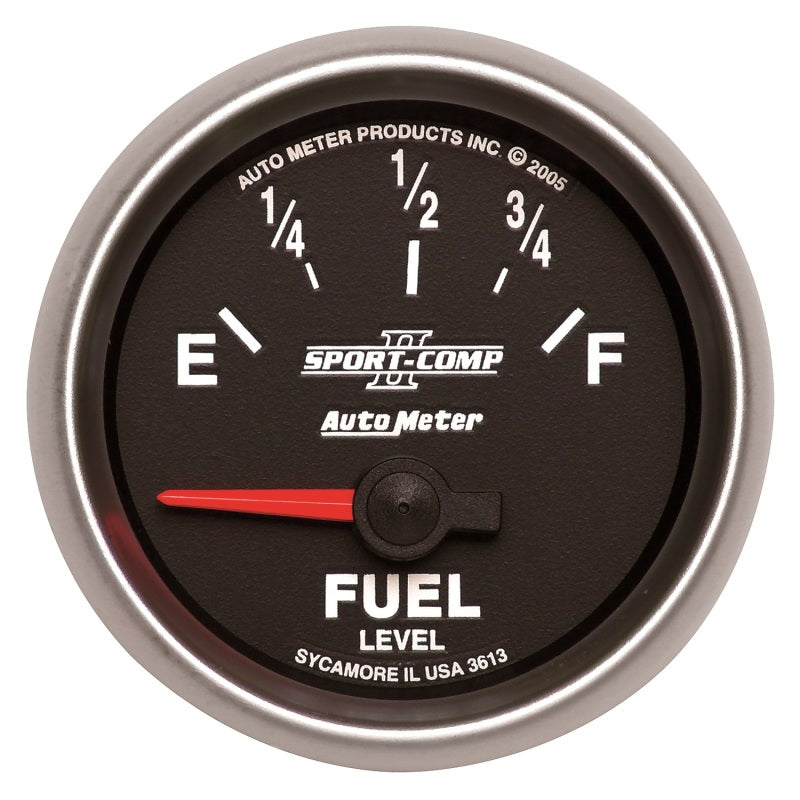 Autometer ATM3613 2-1/16in S/C II Fuel Level Gauge 0-90ohms