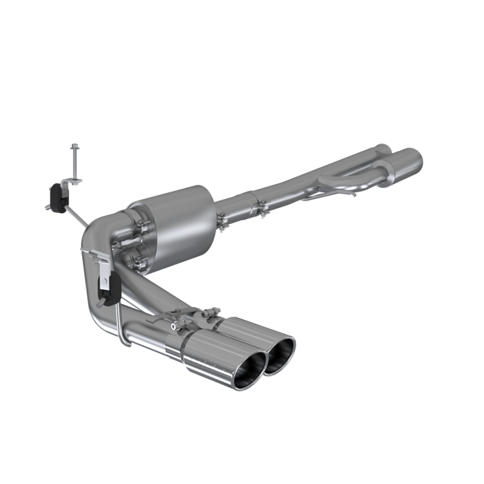 MBRP S5092AL 2019+ Chevrolet Silverado 1500 4.5L/5.3L Pre-Axle Dual Side Exite w/ 4in OD Tip - AL