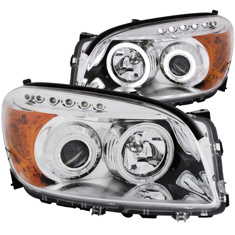 ANZO 111121 2006-2008 Toyota Rav4 Projector Headlights w/ Halo Chrome (CCFL)
