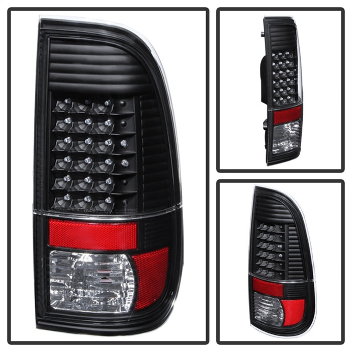 SPYDER 9027680 xTune Ford Super Duty 08-15 LED Tail Lights Black ALT-JH-FS08-LED-BK