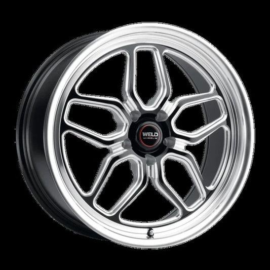 Weld S1528C022N23 Racing 18x5 Laguna Bead Lock 5x120 ET23 BS2.1 Gloss BLK MIL DIA 78.1