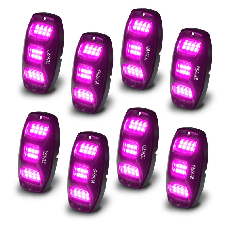ORACLE Lighting 5895-339-8 Oracle Underbody RGB+W Wheel Well Rock Light Kit - 8 PCS - ColorSHIFT