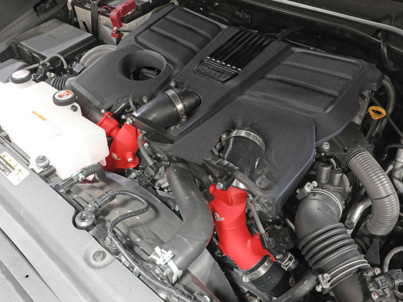 aFe 46-20558-R 2022 Toyota Land Cruiser (J300) V6-3.5L (tt) BladeRunner 2.5in Aluminum Hot Charge Pipe - Red