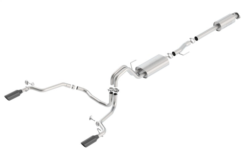 Borla 140615BC 15-17 Ford F-150 2.7L/ 3.5L EcoBoost/ 5.0L V8 Rear Exit S-Type Catback Exhaust Black Chrome
