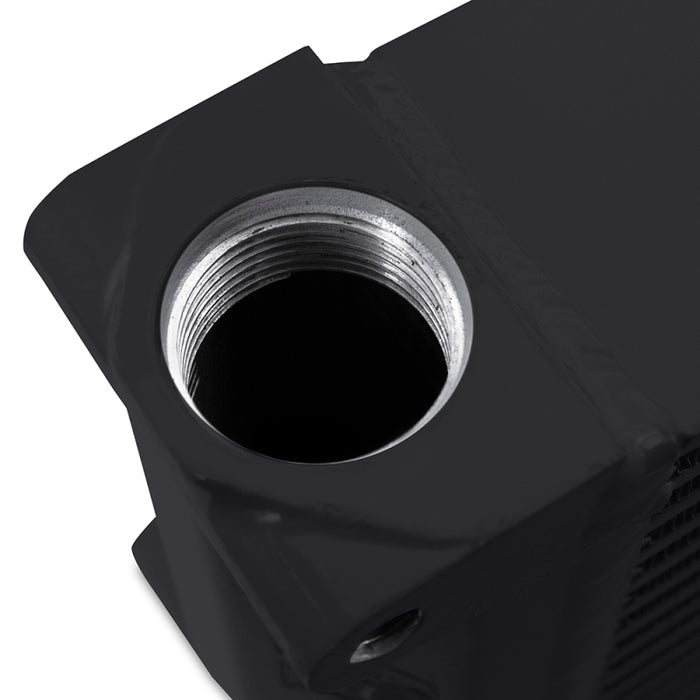 Mishimoto MMOC-SSO-17BK Heavy-Duty Oil Cooler - 17in. Same-Side Outlets - Black