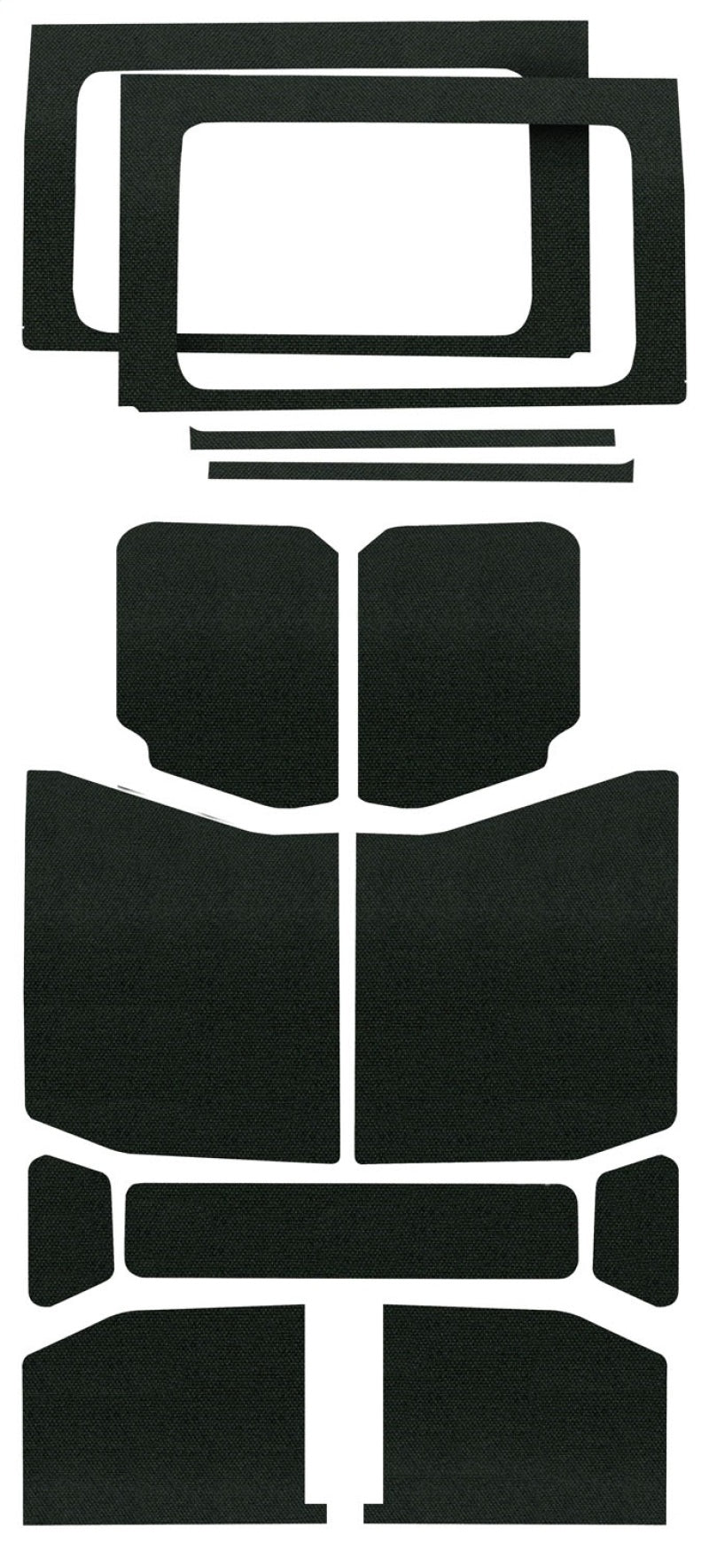 DEI 50178 18-23 Jeep Wrangler JL 4-Door Boom Mat Complete Headliner Kit - 13 Piece - Black