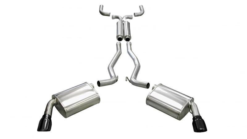 CORSA Performance 14952BLK Corsa 2010-2015 Chevrolet Camaro Coupe SS 6.2L V8 Auto Black Sport Cat-Back + XO Exhaust