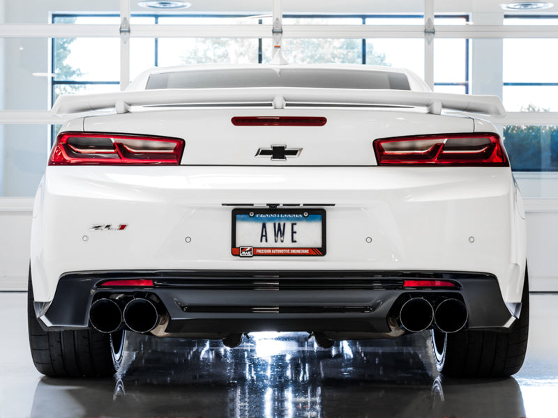 AWE Tuning 3020-43076 16-24 Chevy Camaro SS Non-Res Cat-Back Exhaust -Touring Edition (Quad Diamond Black Tips)