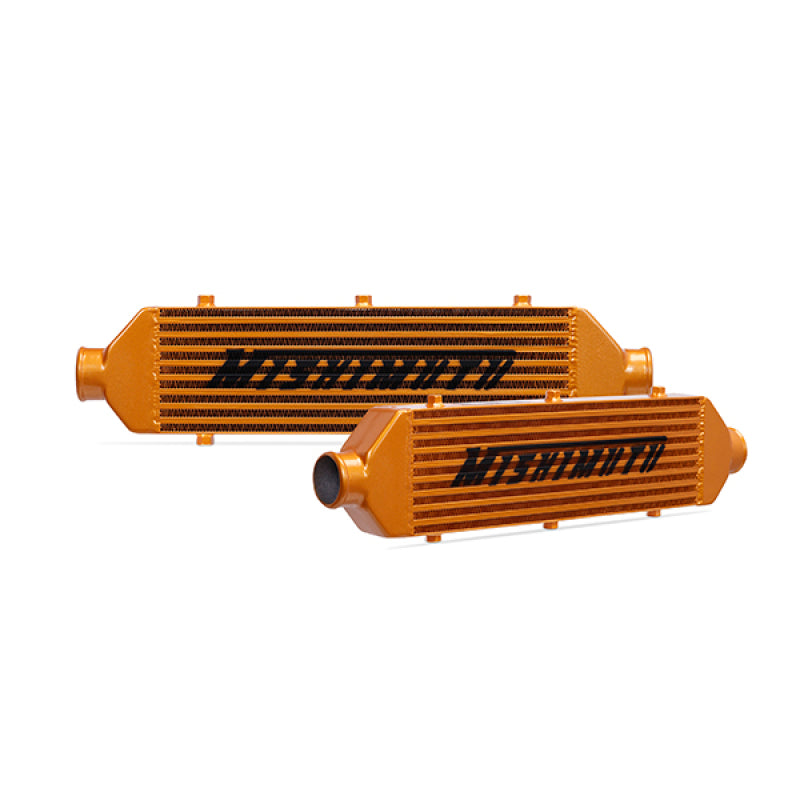 Mishimoto MMINT-UZG Universal Gold Z Line Intercooler Overall Size: 28x8x3 Core Size: 21x6x2.5 Inlet / Outlet