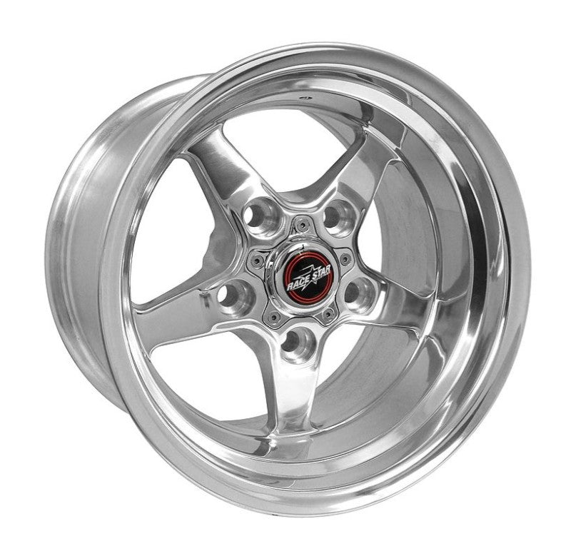 Race Star 92-705852DP 92 Drag Star 17x10.5 5x5.5bc 6.5bs Direct Drill Dark Star Polished Wheel