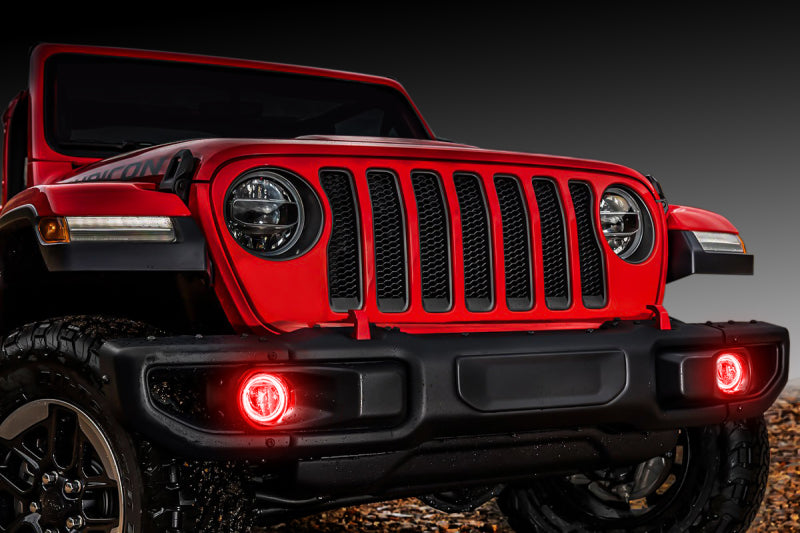 ORACLE Lighting 1215-333 Oracle Jeep Wrangler JL/Gladiator JT LED Surface Mount Fog Light Halo Kit - ColorSHIFT
