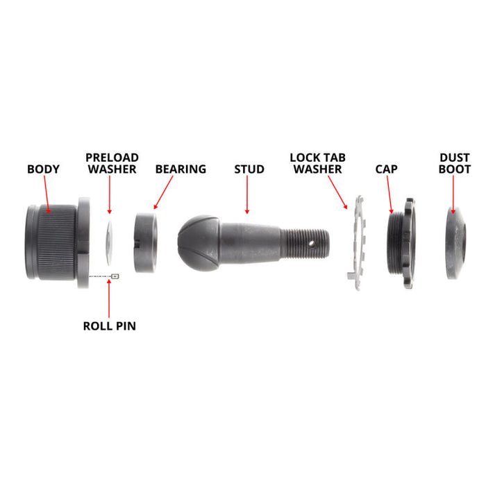 Synergy Mfg 4127 Synergy Jeep JK/WJ HD Non-Knurled Adjustable Ball Joint Kit