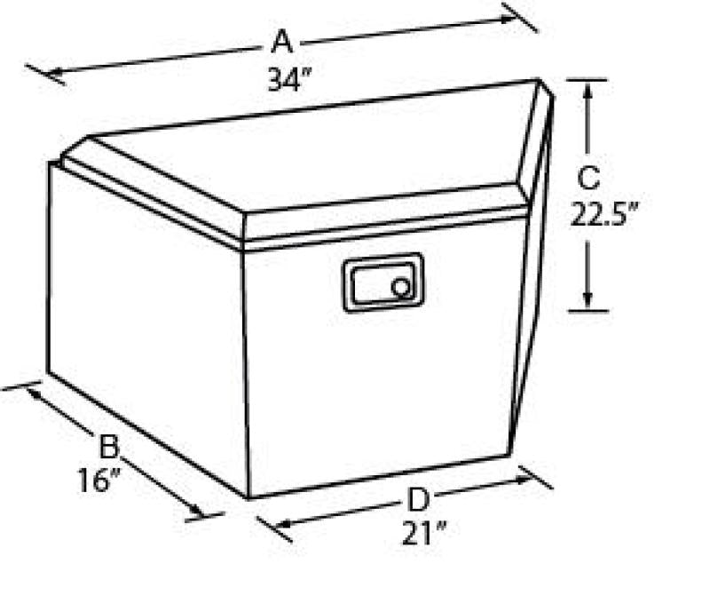 Tradesman 6134T Aluminum Trailer Tongue Storage Box (21in.) - Brite