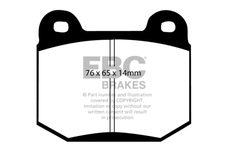EBC DP41538R 99-03 Mitsubishi Lancer Evolution 2.0 Turbo Yellowstuff Rear Brake Pads