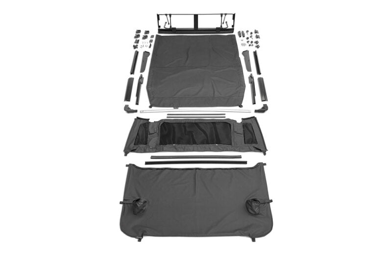 Rampage 990135 2007-2018 Jeep Wrangler(JK) Unlimited 4-Door Trailview Tonneau Top - Black Diamond