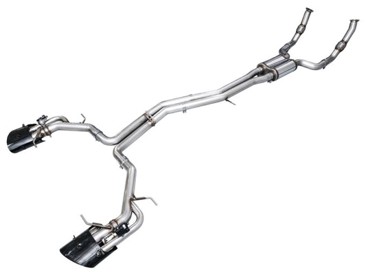 AWE Tuning 3025-33776 21-23 Audi C8 RS6/RS7 SwitchPath Cat-back Exhaust - Diamond Black Tips