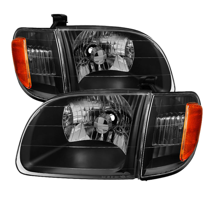SPYDER 9033292 xTune Toyota Tundra Regular/Access Cab 00-04 OEM Style Headlights & Corner Lights HD-JH-TTUN00-AM-BK