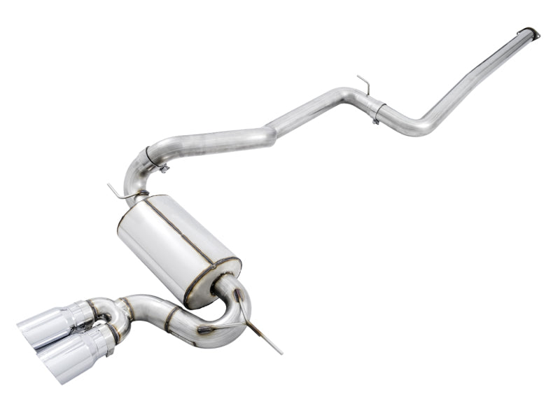 AWE Tuning 3015-32092 Ford Focus ST Touring Edition Cat-back Exhaust - Non-Resonated - Chrome Silver Tips