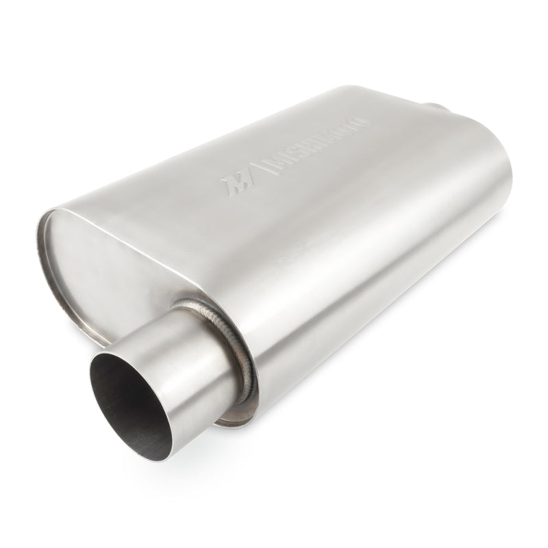 Mishimoto MMEXH-MF-3COBR Universal Muffler with 3.0in Offset Inlet/Outlet - Brushed