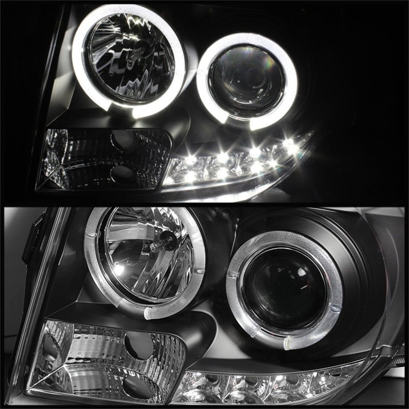 SPYDER 5074225 Spyder Ford Escape 08-12 Projector Headlights Halogen Model Only - DRL Black PRO-YD-FES08-DRL-BK