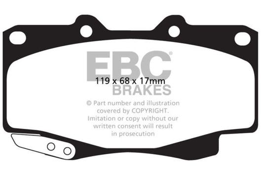 EBC DP62005 99-04 Toyota Tacoma 4WD 2.7 Greenstuff Front Brake Pads