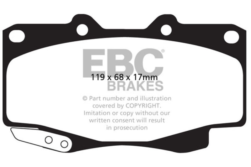 EBC DP42005R 99-04 Toyota Tacoma 4WD 2.7 Yellowstuff Front Brake Pads