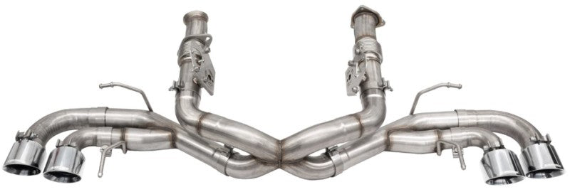 CORSA Performance 21104 Corsa 2020-25 Corvette C8 3in Xtreme Cat-Back Exhaust 4.5in Pol Quad Tips - Deletes stock AFM Valve