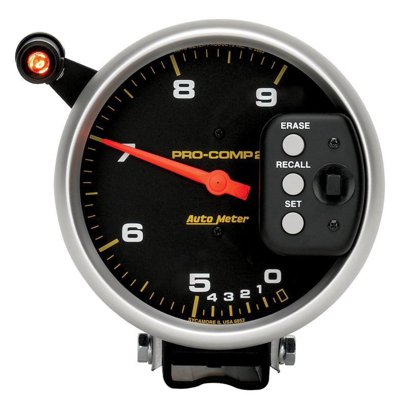 AutoMeter 6852 Autometer Pro-Comp 5 inch 9000 RPM Dual Range w/ Shift-Lite and Memory Tach
