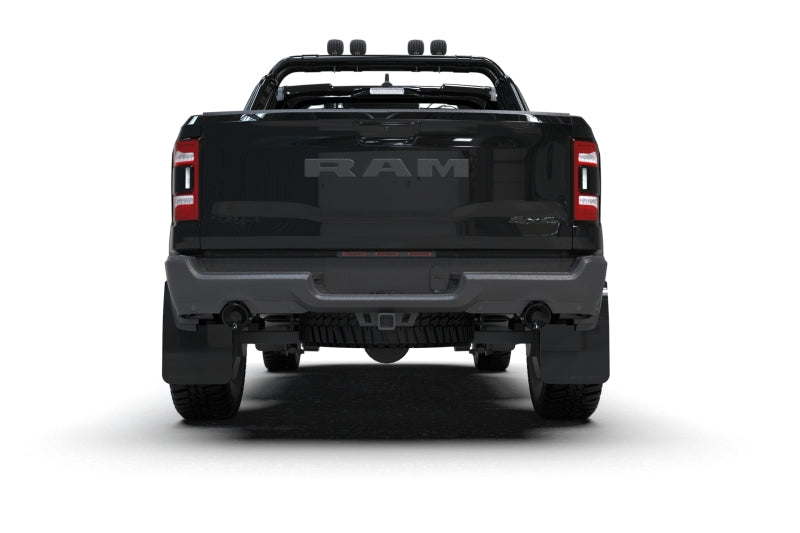 Rally Armor MF128-UR-BLK-MBK 21-25 Dodge RAM 1500 TRX Black UR Mud Flap - Metallic Black Logo